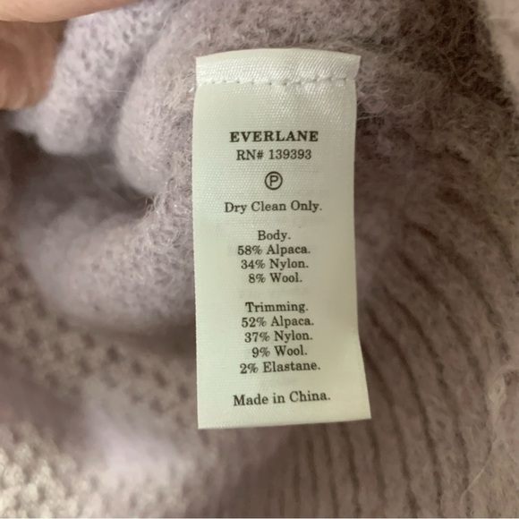 Everlane womens purple alpaca Crewneck knit sweatshirt M NEW - Picture 7 of 8